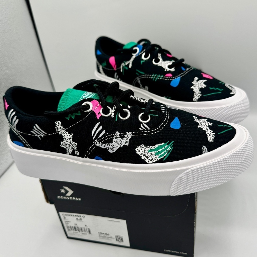 NWT Converse Skid Grip CVO Sneakers Unisex Archive Print - Black Geometric 80’s